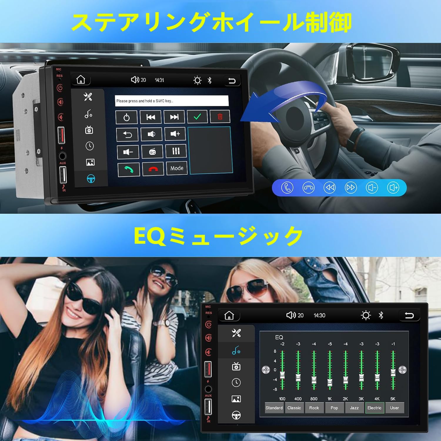 Amazon.co.jp: Auometo カーオーディオ2 Din 7インチIPSタッチ